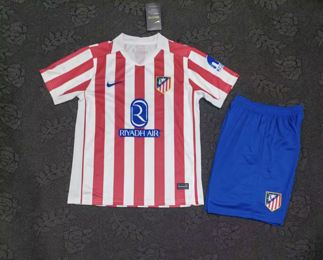 Kids-Atletico Madrid 25/26 Home Soccer Jersey